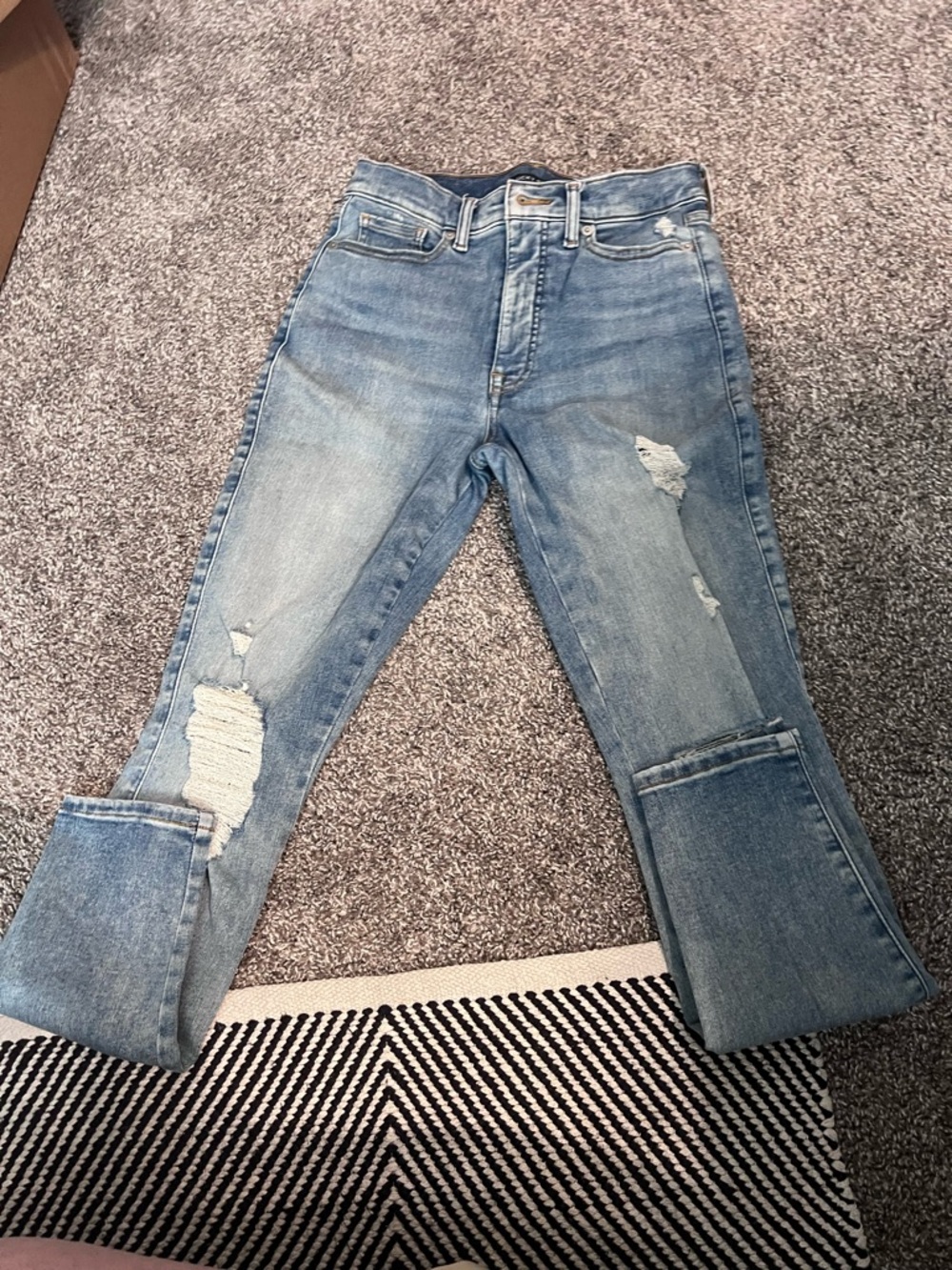 Lucky Brand Light Blue Distressed High-Rise Jeans